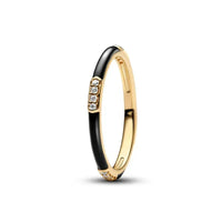 925 Sterling Silver Promise Ring – Golden Edge