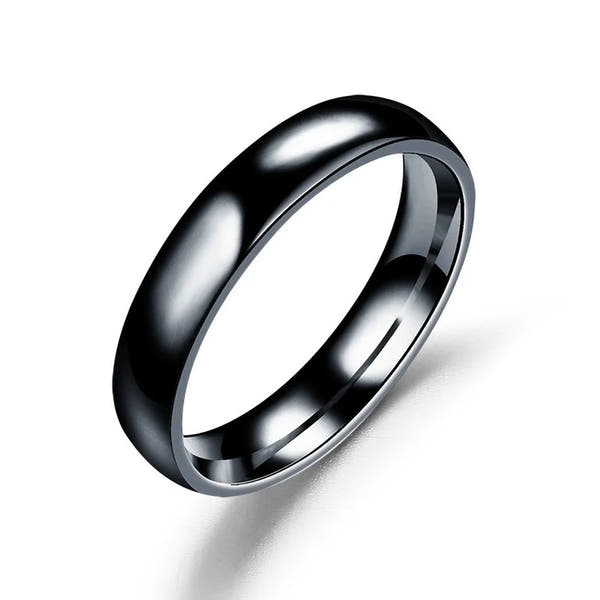 Titanium Wedding Ring – Unisex BLACK