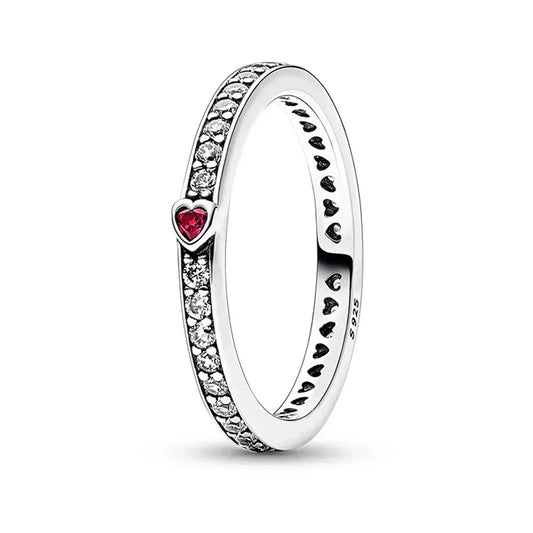 925 Sterling Silver Promise Ring – Crimson Glance