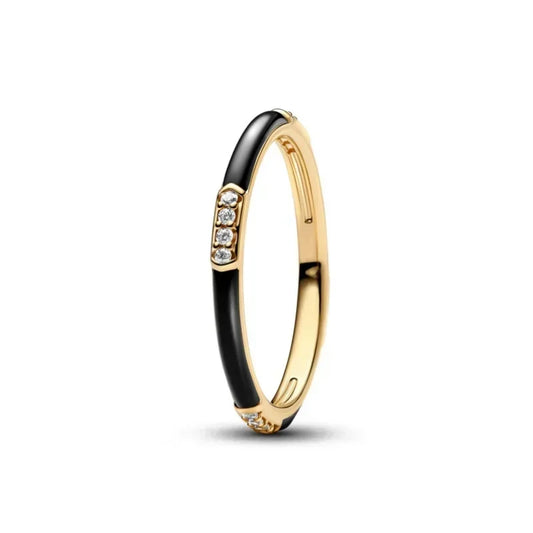 925 Sterling Silver Promise Ring – Golden Edge
