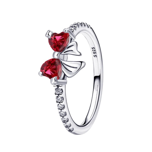 925 Sterling Silver Promise Ring –Crimson Passion