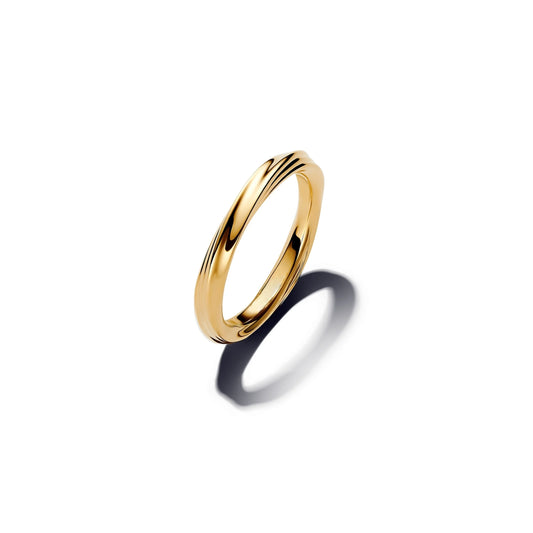925 Sterling Silver Promise Ring –  Golden Orbit